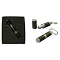 Polished Carbon Fiber & Chrome Bullet Cutter Keychain